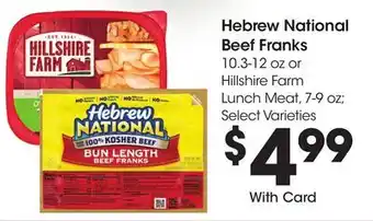 Ralphs Hebrew National Beef Franks offer