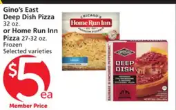 Albertsons Gino's East Deep Dish Pizza 32 oz. or Home Run Inn Pizza 27-32 oz offer