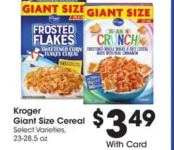Ralphs Kroger Giant Size Cereal offer