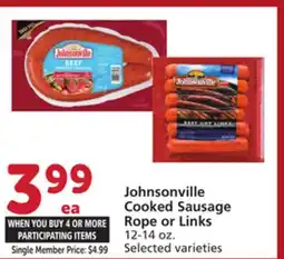 Albertsons Johnsonville Cooked Sausage Rope or Links offer