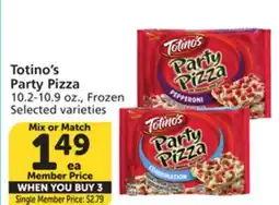 Albertsons Totino's Party Pizza offer