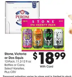 Ralphs Stone, Victoria or Dos Equis offer