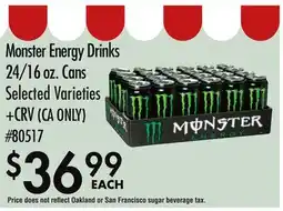 Smart & Final Monster Energy Drinks offer