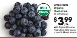 Ralphs Simple Truth Organic Blueberries offer