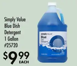 Smart & Final Simply Value Blue Dish Detergent offer