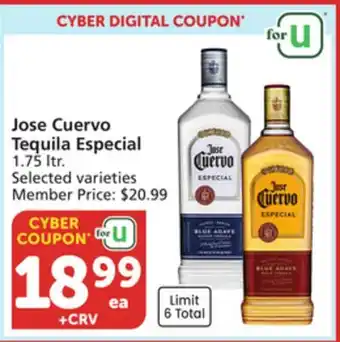 Albertsons Jose Cuervo Tequila Especial offer