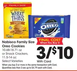 Ralphs Nabisco Family Size Oreo Cookies offer