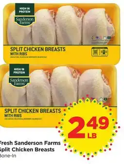 Food 4 Less Fresh Sanderson Farms Split Chicken Breasts offer