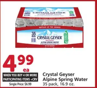 Vons Crystal Geyser Alpine Spring Water offer