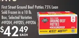 Smart & Final First Street Ground Beef Patties 75% Lean offer