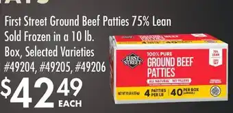 Smart & Final First Street Ground Beef Patties 75% Lean offer