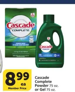 Albertsons Cascade Complete Powder, 75 oz. or Gel, 75 oz offer