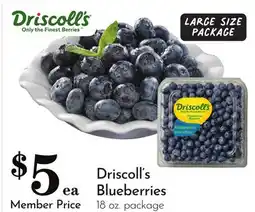 Pavilions Driscoll's Blueberries offer