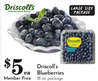 Pavilions Driscoll's Blueberries offer