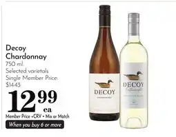 Pavilions Decoy Chardonnay offer
