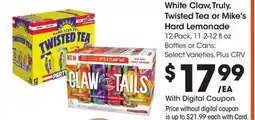 Ralphs White Claw, Truly, Twisted Tea or Mike's Hard Lemonade offer