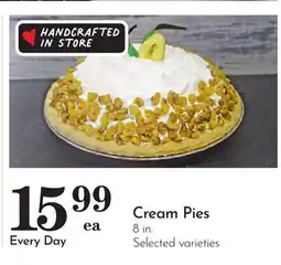 Pavilions Cream Pies offer