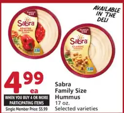 Albertsons Sabra Family Size Hummus offer