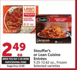 Vons Stouffer's or Lean Cuisine Entrées offer