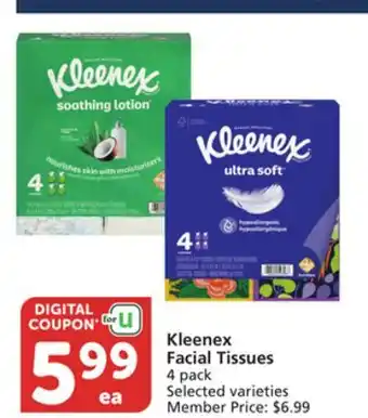 Albertsons Kleenex Facial Tissues offer