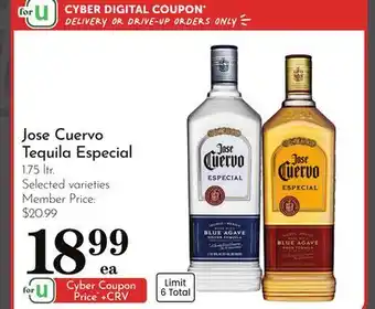 Pavilions Jose Cuervo Tequila Especial offer