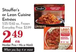 Pavilions Stouffer's or Lean Cuisine Entrées offer