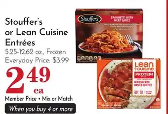 Pavilions Stouffer's or Lean Cuisine Entrées offer