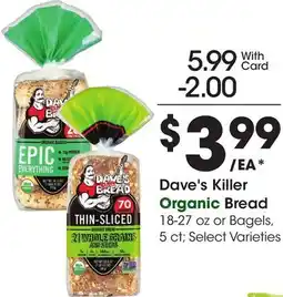Ralphs Dave's Killer Organic Bread offer