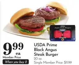 Pavilions USDA Prime Black Angus Steak Burger offer