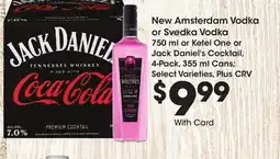 Ralphs New Amsterdam Vodka or Svedka Vodka offer