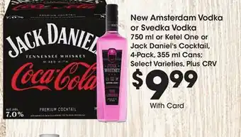 Ralphs New Amsterdam Vodka or Svedka Vodka offer