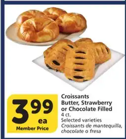 Vons Croissants Butter, Strawberry or Chocolate Filled offer