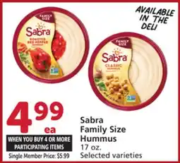 Vons Sabra Family Size Hummus offer