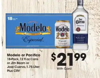 Ralphs Modelo or Pacifico offer