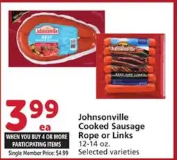 Vons Johnsonville Cooked Sausage Rope or Links offer