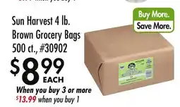 Smart & Final Sun Harvest 4 lb. Brown Grocery Bags offer