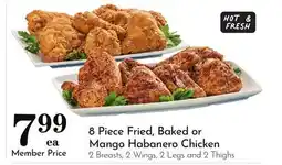 Pavilions 8 Piece Fried, Baked or Mango Habanero Chicken offer