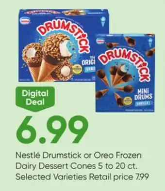 Stater Bros Nestlé Drumstick or Oreo Frozen Dairy Dessert Cones offer