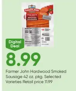 Stater Bros Farmer John Hardwood Smoked Sausage offer