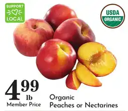 Pavilions Organic Peaches or Nectarines offer