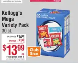 Smart & Final Kellogg's Mega Variety Pack offer