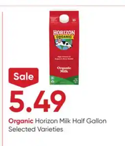 Stater Bros Organic Horizon Milk Half Gallon offer