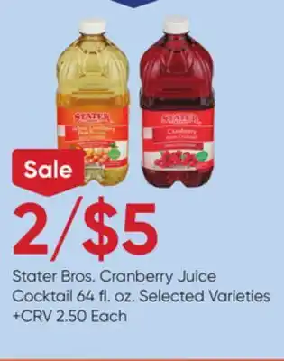 Stater Bros Stater Bros. Cranberry Juice Cocktail offer