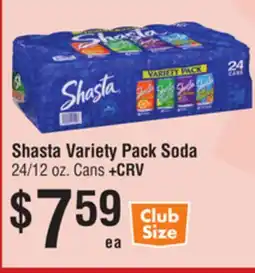 Smart & Final Shasta Variety Pack Soda offer