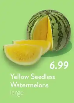 Fresh Thyme Yellow Seedless Watermelons offer