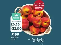Fresh Thyme Lori Anne Peaches offer