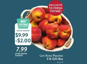 Fresh Thyme Lori Anne Peaches offer