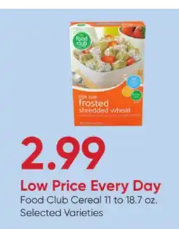 Stater Bros Food Club Cereal offer