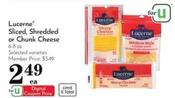Pavilions Lucerne Sliced, Shredded or Chunk Cheese offer