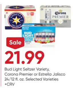 Stater Bros Bud Light Seltzer Variety, Corona Premier or Estrella Jalisco offer